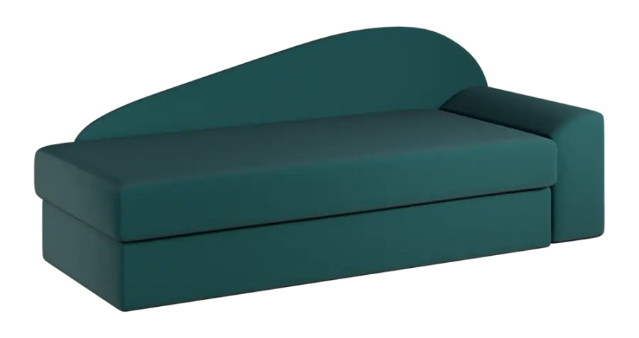 MELISA válenda celočalouněná, provedení pravé, látka BORA B 57 - látka tyrkysová